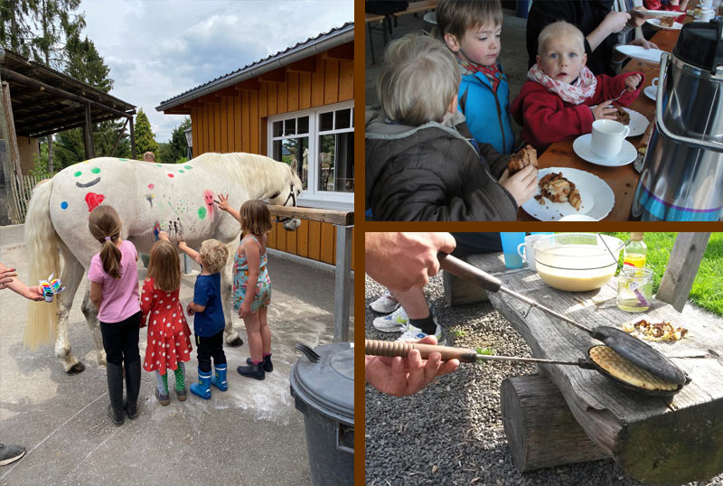 Kinder Angebot auf dem Bauernhof in der Eifel - z.B. mit Pony